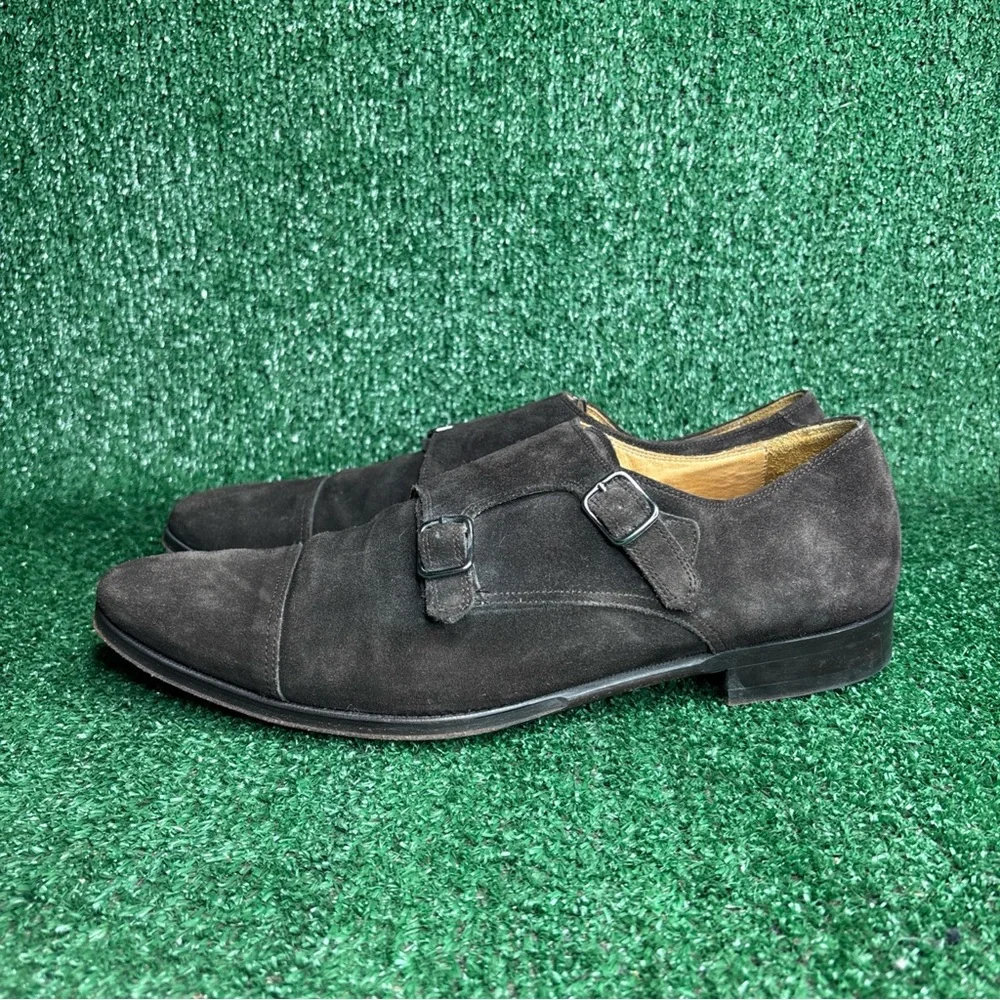 SUITSUPPLY Formal Shoes Men's US 12 /‎ EU 45 Double Monk Strap Brown Suede